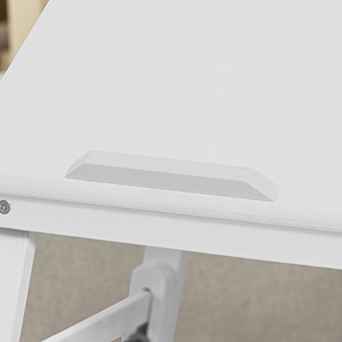 Betttisch, Laptoptisch, Klapptisch aus Holz, FBT02-W, weiß - 9