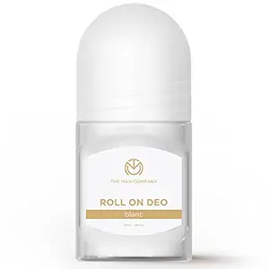 The Man Company Deodrant Roll on for Men - Blanc | Premium Fragrance with 24-Hour Freshness | Removes Body Odour | Compact & Easy-To-Use | Prevents Bacteria - 55ml