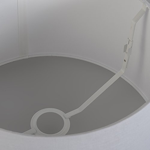 QAZQA Leinen Lampenschirm 25cm rund DS E27 leinen braun , Rund konisch Schirm Pendelleuchte, Schirm Stehleuchte, - 7