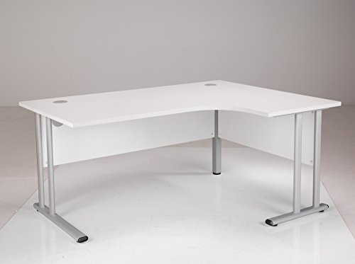 BiMi Right Hand Eronomic Desk 1600 x 1200 White