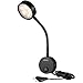 Produktbild LEDGLE 5W Bett Leselampe LED Wandleuchte Schwanenhals Leseleuchte mit Schalter für Schlafzimmer, Warm Weiß, Nicht dimmbar, Schwarz