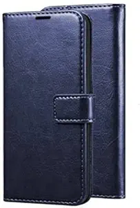 Makeshift Aritficial Leather Flip Cover for Vivo Y69 (Navy Blue) | Flexible | Leather Finish | Card Pockets Wallet & Stand |