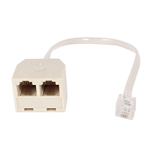 Sourcingmap RJ11 6P4 C männlich auf weiblich zwei Ausgänge Telefon Kabel Konverter