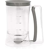 Space Home - Teigportionierer mit Deckel und Skala - Teigspender - Teigportionierer für Cupcakes, Waffeln - Cupcake Pfannkuch