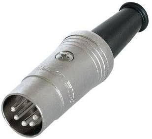 5-Pin DIN Plug with Rubber Strain Relief