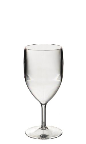 6 Grands verres à vin Roltex Polycarbonate incassables et réutilisables (315ml/11 fl oz à ras bord Hauter 16.1cm, diamètre mx 7.7cm)