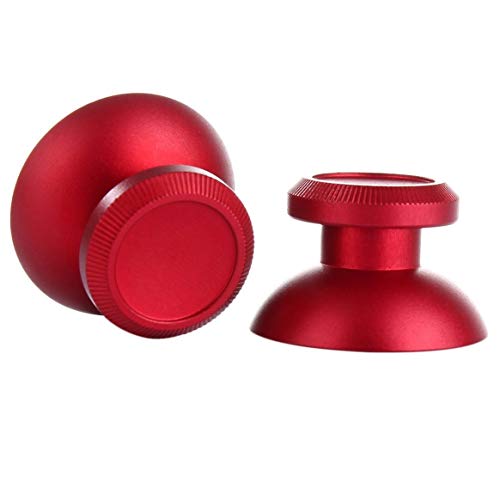 Preisvergleich Produktbild Delicacydex 2 stücke Universal 3D Thumbstick Cap Aluminiumlegierung Metallisches Metall Analog Joystick Stick Modul Für PS4 Xbox EIN Controller - rot