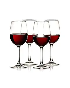 Syanka Premium Wine Glasses Set of 6 Ideal for White Wine Glass, Whisky Glass, Clear, 310 ML