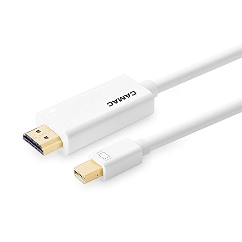 Mini DisplayPort DP auf HDMI Konverter Kabel vergoldet für Apple Macbook, Macbook Pro, Imac, Macbook Air, Mac Mini – Länge 3 Meter – Weiß - 2