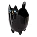 Produktbild Mülleimer Nette Katze Desktop Kunststoff Abfallbehälter Multifunktionale Kinder Aufbewahrungsbox Schlafzimmer Wohnzimmer Kinderzimmer Blumentopf, 19 Cm * 18 Cm * 30,5 Cm ( Farbe : Schwarz )