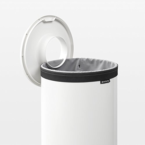Brabantia 102462 Wäschebox mit Kunststoffdeckel weiß, 35 L - 8