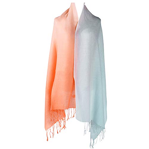 DAMILY Sciarpa Donna In Cotone Con Motivo Pizzo – Scialle Morbido E Leggero 90x180 Cm, Idea Regalo