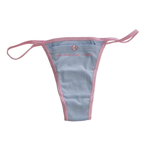 Baby Blue Smuggling Duds hembra bolsillo Tanga Azul Baby Blue with Pink trim