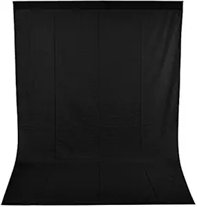 SONIA Professional Backdrop for Photography Background Stand Black Screen for Photo Light Studio Accurate 8x12 Ft for Chromakey Video Editing