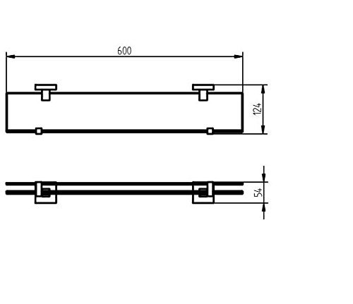 Haceka 1118345 Mezzo Chrome, Ablage, 60 cm - 6