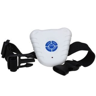 Flying-Colourz-Ultrasonic-Anti-NO-Barking-Pet-Training-Collars-Dog-Shock-Bark-Collar-White