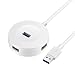 Produktbild Tabker® Leicht 4-Port USB 3.0 Datenhub für Apple MacBook, MacBook Air, MacBook Pro, Mac Mini, iMac, MacPro, Windows Laptops und Ultrabooks, sowie PCs und weiteren USB 3.0 kompatiblen Geräten- (0.3m)