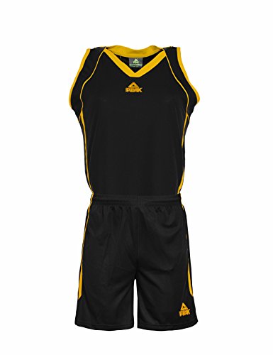 black and yellow basketball jersey