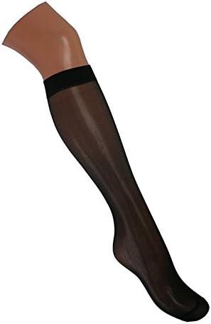 Knee Highs 10 Pairs 15 Denier Colours, Black, Navy, Natural, Bamboo, Honey, Chiffon,Nearly Black