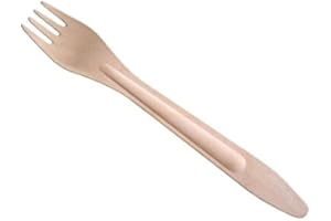 BIOZOYG DSE06309 Fourchette en Bois, 100 pièces, Longueur 16 cm, Industrie du Bois certifié, compostable