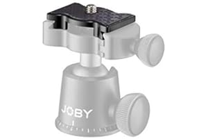 Joby JB01570-BWW - Zapata QR 3K Pro de liberación rápida (Tipo Arca, para rótula de Bola 3K Pro y Kit GorillaPod 3K Pro, para Canon, Nikon, Sony, Aluminio)