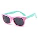 Produktbild AOLVO Strahlung Schutz Sonnenbrille, 100% UV-Proof TAC polarisierte Sonnenbrille für Baby, Kleinkind, Kinder, Kinder, Mädchen und Jungen Pink+cyan
