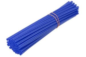 Viviance 72pcs 24cm spoke covers wheels rim covers wrap protector 11 colors for motorcycle motocross - Dark Blue