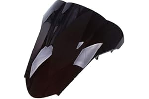 BHYSHOP Pare-brise pare-brise sport moto double bulle pour VFR800 VFR 2002-2012 (Noir)