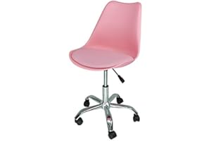 SAMIRA Sedia da Ufficio Girevole, Sedia da scrivania Rosa con rotelle MOD. Sally