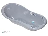 Babybadewanne (86cm) luxus mit Stöpsel 5 Teilig – Badewanne Badesitz Ständer Wickelunterlage - 2