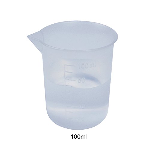 JPSOR 20 Kunststoff Reagenzglas Reagenzgläser Röhrchen mit Deckel 25×140mm(40ml) und 1 100ml Becherglas - 6