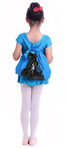 FakeFace Kinder Ballerina Rucksack Ballettrucksack Wasserdicht mit Verstellbaren Schutergurten Turnbeutel Sport Beutel Schultertasche - 8