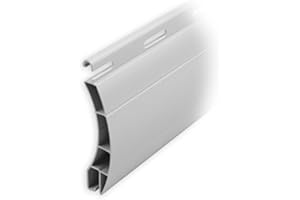 DIWARO Kunststoff Rolladen Ersatzlamellen, Profil Ulm, Deckbreite 55mm Nenndicke 14,7mm, Fixlänge 1000mm in der Farbe grau (Profil Ulm | Farbe Grau | Länge 1000mm)