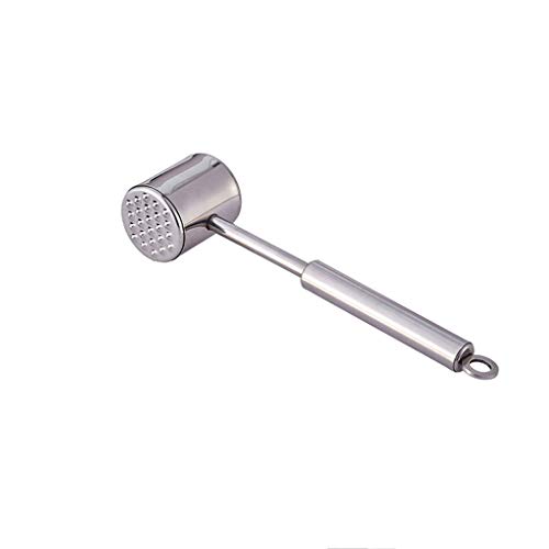 JJXZM Attendrisseur Viande, Outil en Acier Inoxydable 304 À Marteau À Viande, Manche Long, Métal Lourd