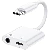 Type-C to 3.5 mm Jack Kulaklık ve Şarj D&ouml;n&uuml;şt&uuml;r&uuml;c&uuml; Aynı Anda Kulaklıktan M&uuml;zik Dinleyin ve de Şarj Edin &Ccedil;ift &Ccedil;ıkışlı Adapt&ouml;r 
