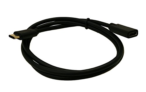 cerrxian New Style Standard usb3.1 usb-c Typ C Stecker auf Buchse Verlängerung Datenkabel für Apple MacBook 30,5 cm, Google Chromebook Pixel, Nokia N1, Nexus 5 x 6P, Lumia 950 950 X L & more-l = 0,6 m schwarz - 4