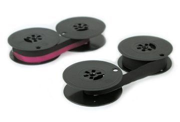 Two Universal Typewriter Ribbons **1 Black & 1 Black/Red** Combo Twin Spool 1/2" Cloth for Royal-Smith Corona-Remington-Hermes-SCM-Swintec-Typewriters. by EBS Office Product