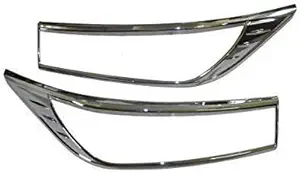 Automart - Head Lamp Chrome Cover for Toyota Innova Crysta 2016-2020 (Set of 2 Pcs.)