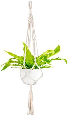4 Legs 105cm Macrame Plant Hanger,Flower Pot Plant Basket Holder for Indoor Outdoor Ceiling Garden Balcony Decorations