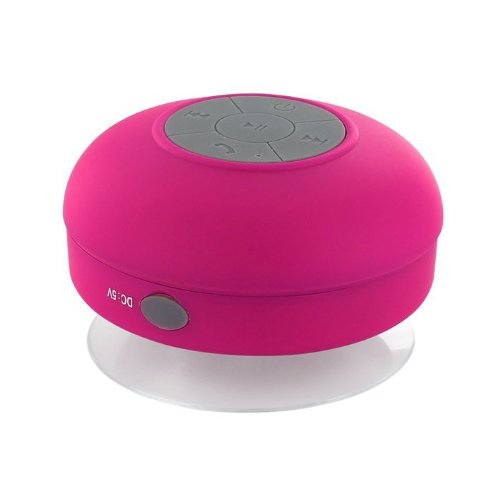 MEMTEQ® Altavoz bluetooth ducha Inalámbrico Impermeable con Ventosa Manos libres baño Piscina Coche Cocina con microfono Impermeable Portatil Rosa Compatible con móvil y tablet para iPhone, iPad, iPod, Samsung Galaxy, Nokia, HTC, Blackberry, Google, LG, Nexus Fusica
