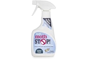 Lakeland Moth Stop Fabric Moth Killer & Freshener Spray – Cotton Fresh Wool Cashmere Linen & Fur