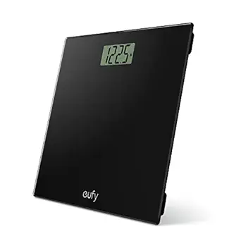 Eufy BodySense Scale with Large LCD Display, Weight/Body Fat/BMI/Fitness Body Composition Analysis, Auto On/Off, Auto Zeroing, Black/White, lbs/kg/st Units