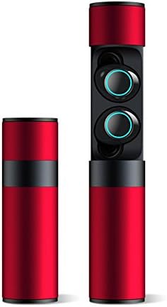 BLUEHUAF Rechargeable Box Wireless Bluetooth Headset Bluetooth 5.0 Waterproof And Dustproof Mini Ultra-Small Into The Earbud Hanging Ear Sport Invisible Running Ears,Red