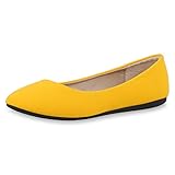  SCARPE VITA Damen Klassische Ballerinas Basic Slipper Slip On Schuhe Flats 174732 Gelb 37
