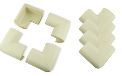 8 x AKORD® BABY SAFETY CORNER PROTECTORS FOR DESK TABLE FURNITURE - SAFE FOR CHILD/KIDS (Cream)