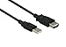 Produktbild Verlängerung USB 2.0 Stecker A an Buchse A, schwarz, 15cm, Delock [82457]
