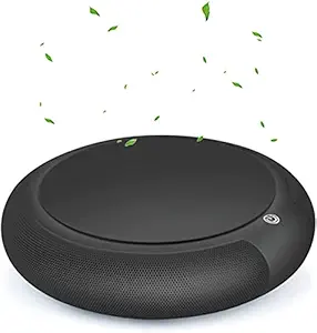 Car Air Purifier, Mini Portable Room Air Purifier, 3W Negative Ion Generator, Three-Layer Purification Low Noise 360 Degree Eliminates Smoke, Dust, Pollen for Car/Home/Office (Black)