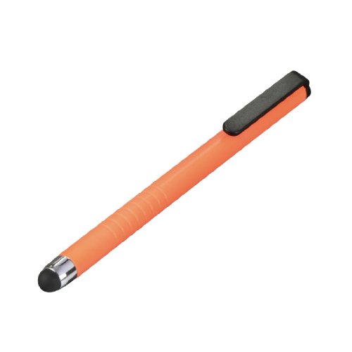 Hama "Neon" Eingabestift (geeignet für Samsung und andere Geräte mit kapazitivem Display, Glow-in-the-Dark) orange