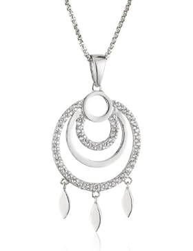 s.Oliver Jewel Damen Halskette 925 Sterling Silber Zirkonia weiß 4895