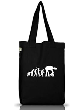 Shirtstreet24, EVOLUTION AT-AT Jutebeutel Stoff Tasche Earth Positive